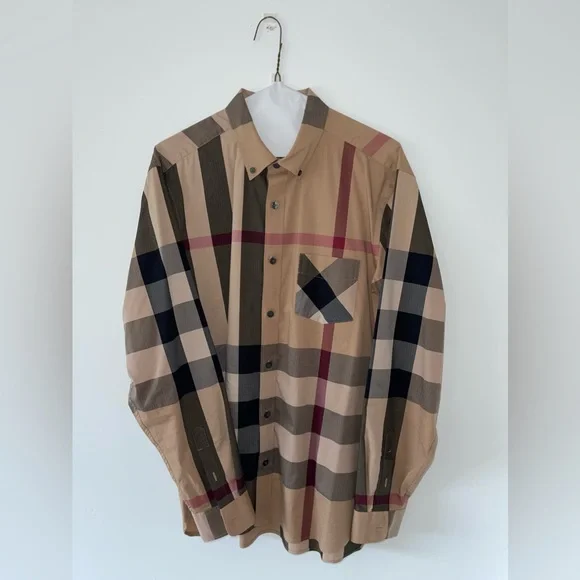 Burberry Check Button Shirt L - Picture 3 of 6